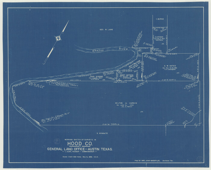 66196, Hood County Working Sketch 2, General Map Collection