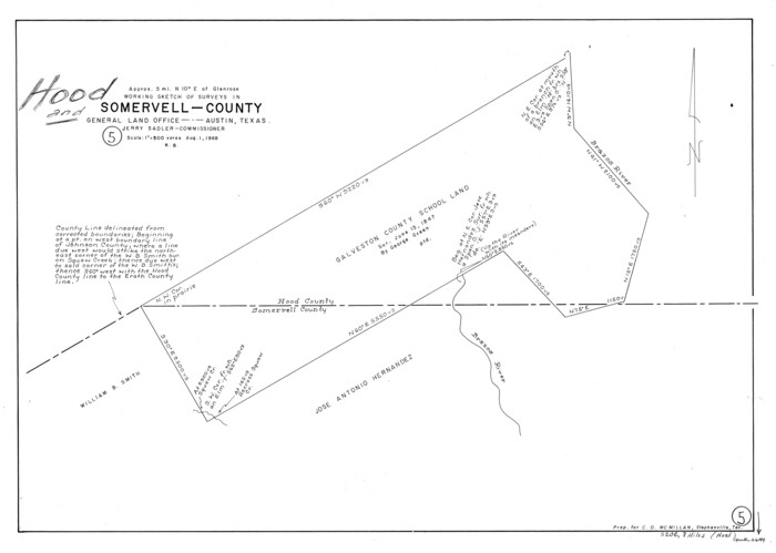 66199, Hood County Working Sketch 5, General Map Collection