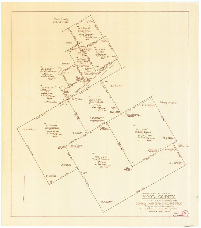 66215, Hood County Working Sketch 21, General Map Collection