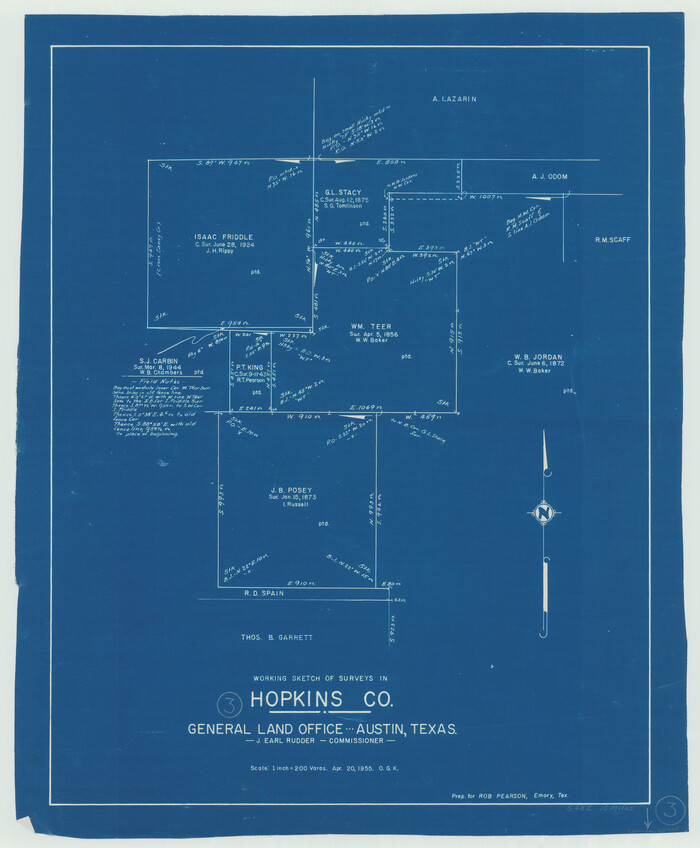 66228, Hopkins County Working Sketch 3, General Map Collection