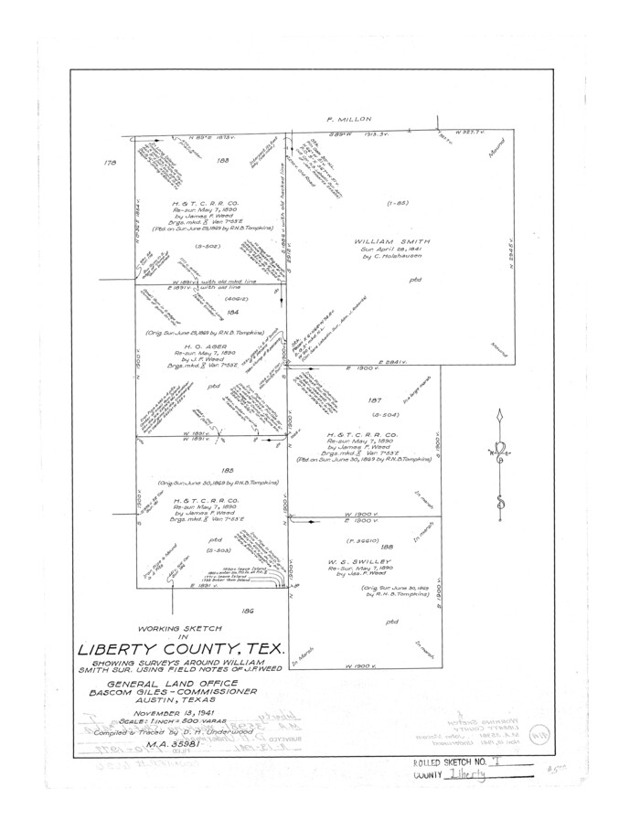 6626, Liberty County Rolled Sketch T, General Map Collection