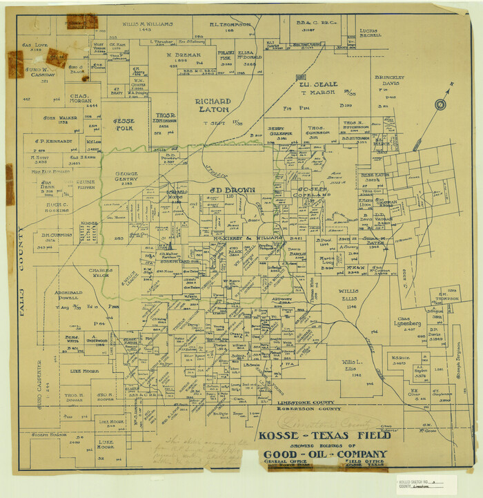 6627, Limestone County Rolled Sketch 3, General Map Collection