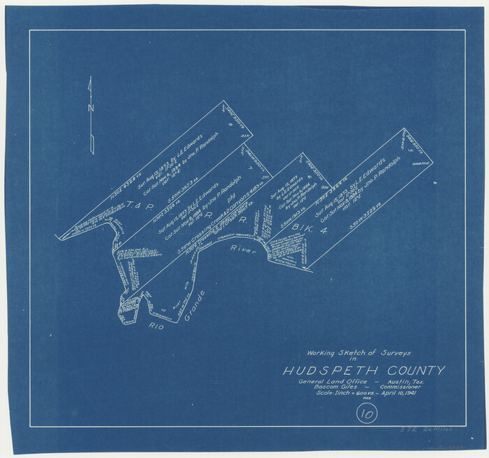 66291, Hudspeth County Working Sketch 10, General Map Collection