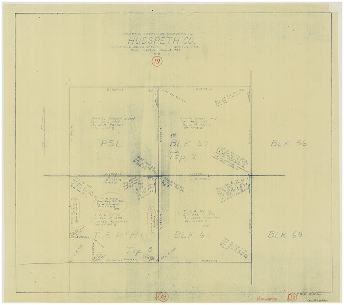 66301, Hudspeth County Working Sketch 19, General Map Collection
