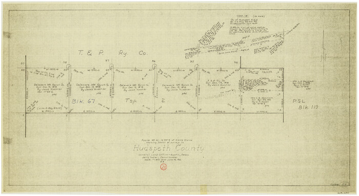 66303, Hudspeth County Working Sketch 21, General Map Collection