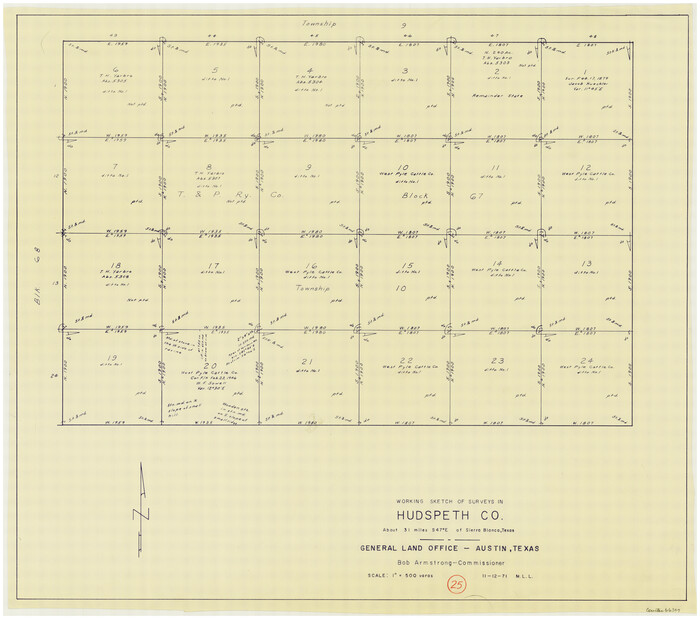 66307, Hudspeth County Working Sketch 25, General Map Collection