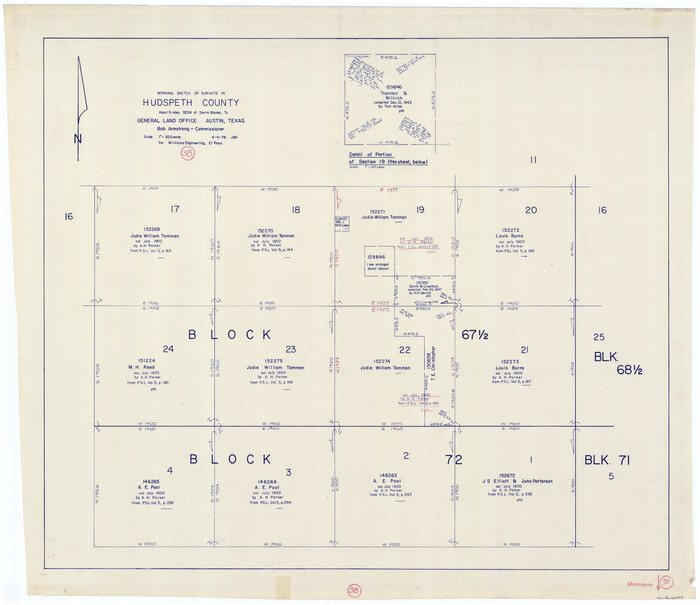 66323, Hudspeth County Working Sketch 38, General Map Collection