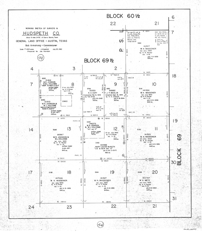 66329, Hudspeth County Working Sketch 44, General Map Collection