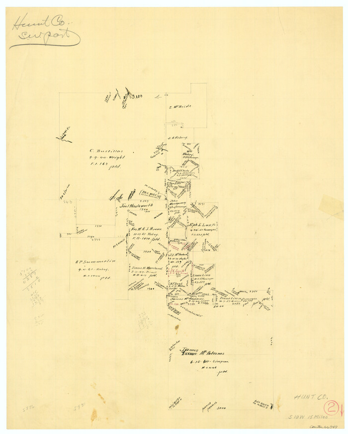 66349, Hunt County Working Sketch 2, General Map Collection