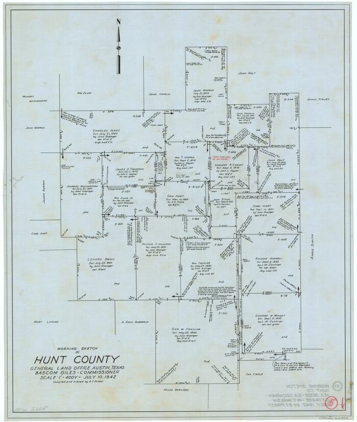 66352, Hunt County Working Sketch 5, General Map Collection