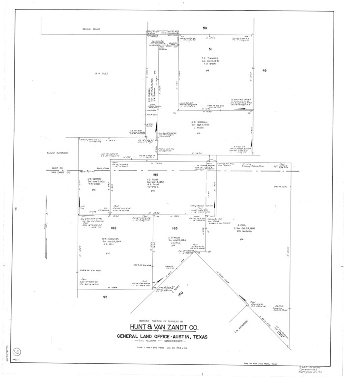 66356, Hunt County Working Sketch 9, General Map Collection