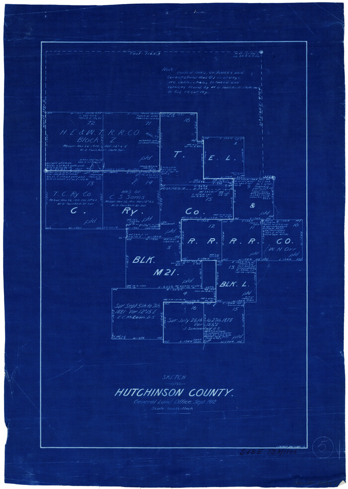 66363, Hutchinson County Working Sketch 5, General Map Collection