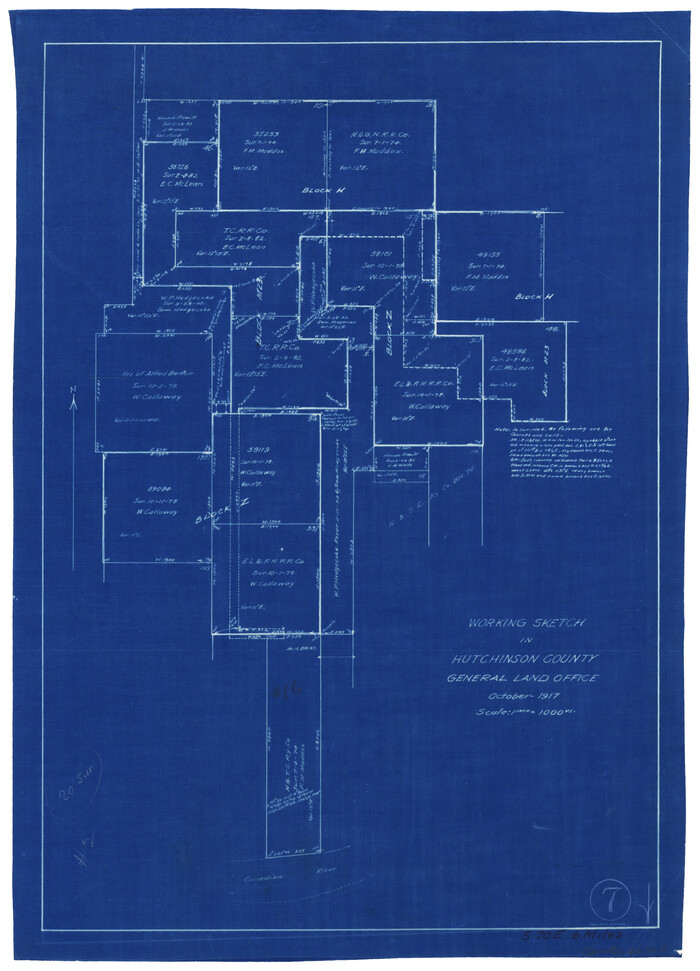 66365, Hutchinson County Working Sketch 7, General Map Collection
