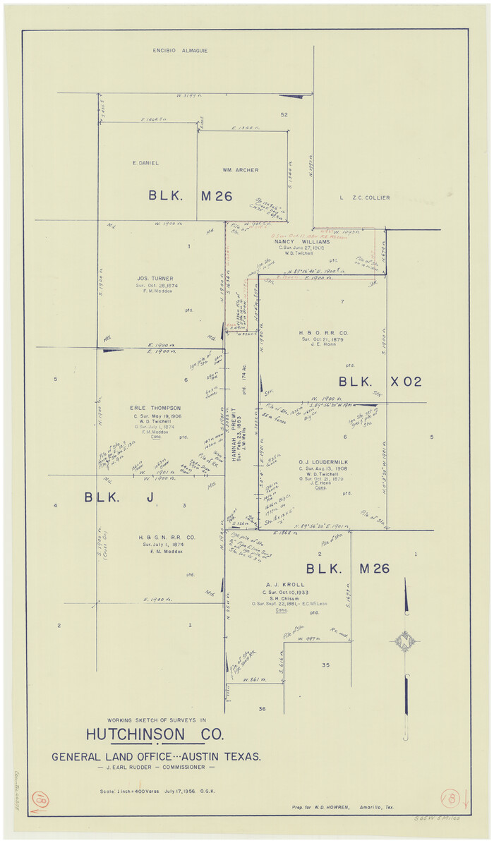 66378, Hutchinson County Working Sketch 18, General Map Collection