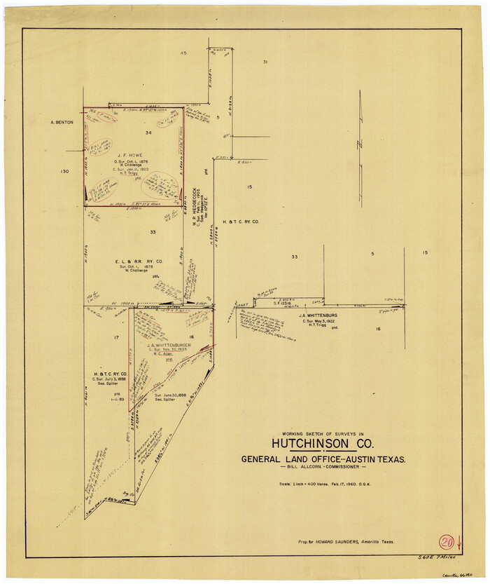 66380, Hutchinson County Working Sketch 20, General Map Collection