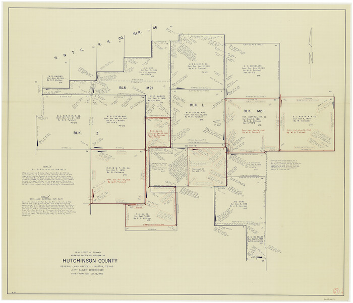 66381, Hutchinson County Working Sketch 21, General Map Collection
