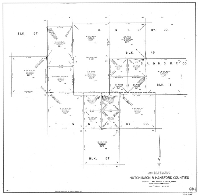 66383, Hutchinson County Working Sketch 23, General Map Collection