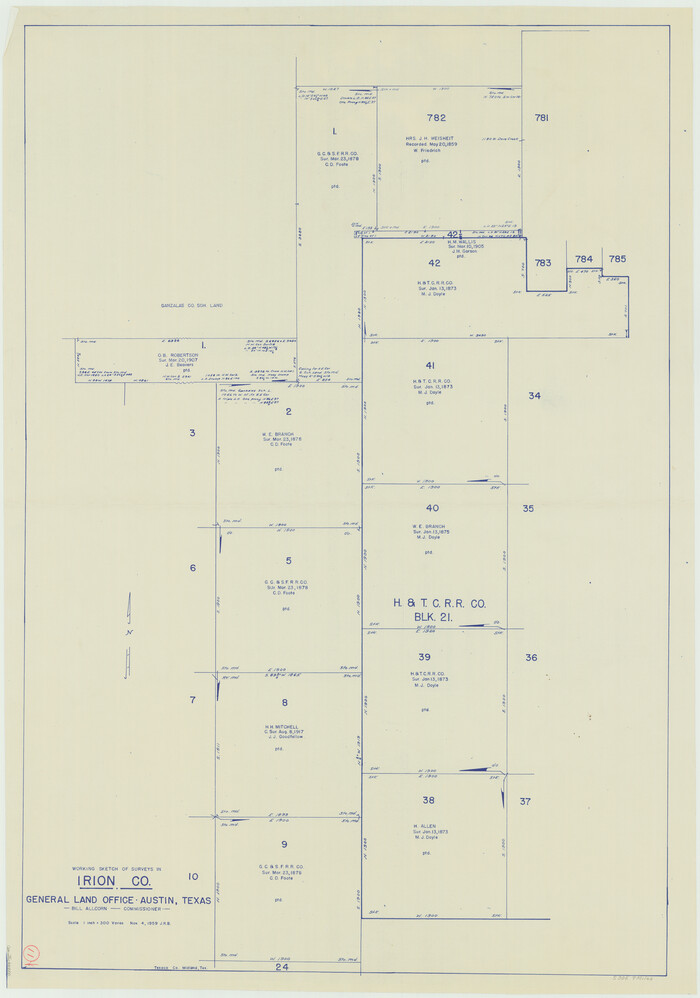 66420, Irion County Working Sketch 11, General Map Collection