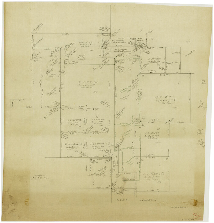 66427, Jack County Working Sketch 1, General Map Collection