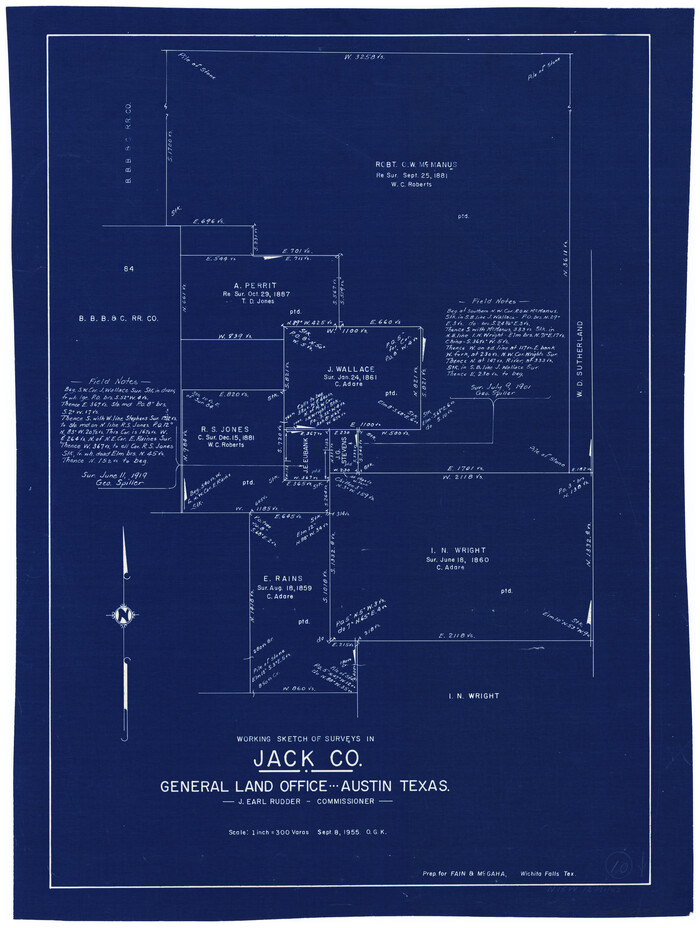 66436, Jack County Working Sketch 10, General Map Collection