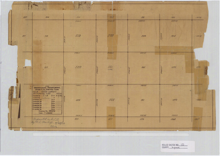 6646, Lynn County Rolled Sketch 10, General Map Collection