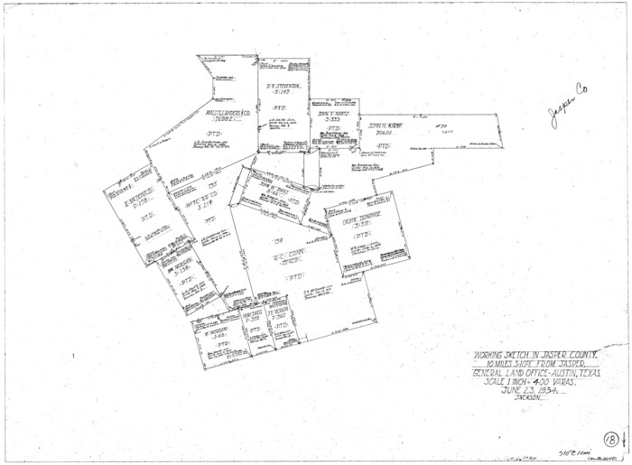 66480, Jasper County Working Sketch 18, General Map Collection