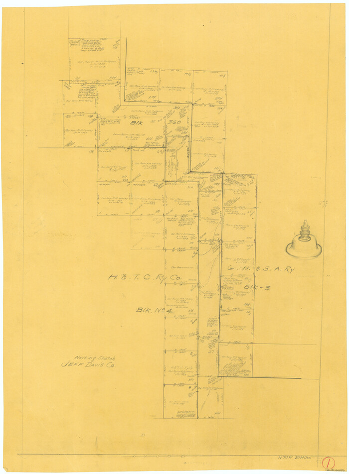 66496, Jeff Davis County Working Sketch 1, General Map Collection