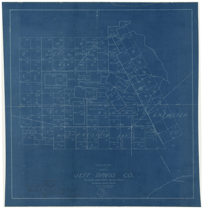 66498, Jeff Davis County Working Sketch 3, General Map Collection
