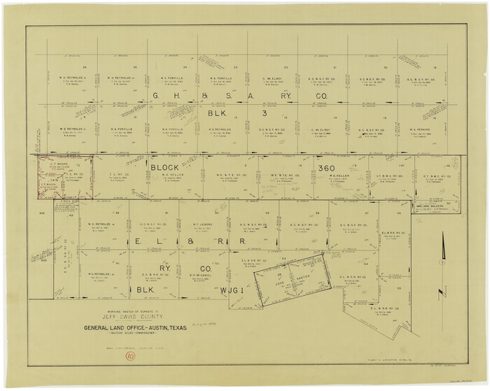 66505, Jeff Davis County Working Sketch 10, General Map Collection