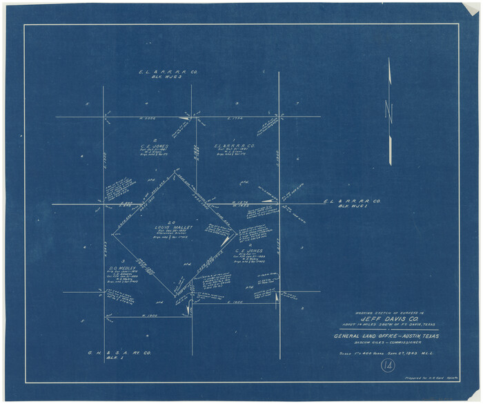 66509, Jeff Davis County Working Sketch 14, General Map Collection