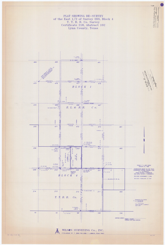 6651, Lynn County Rolled Sketch 15, General Map Collection
