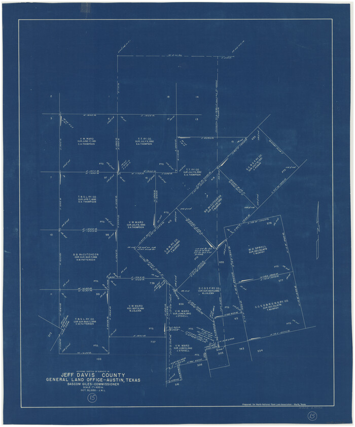 66510, Jeff Davis County Working Sketch 15, General Map Collection