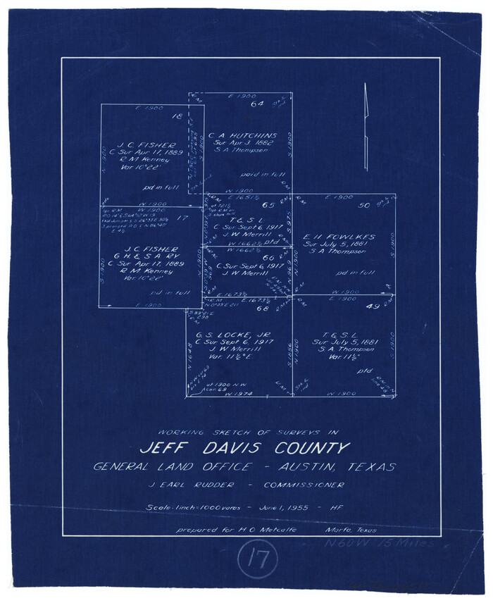 66512, Jeff Davis County Working Sketch 17, General Map Collection