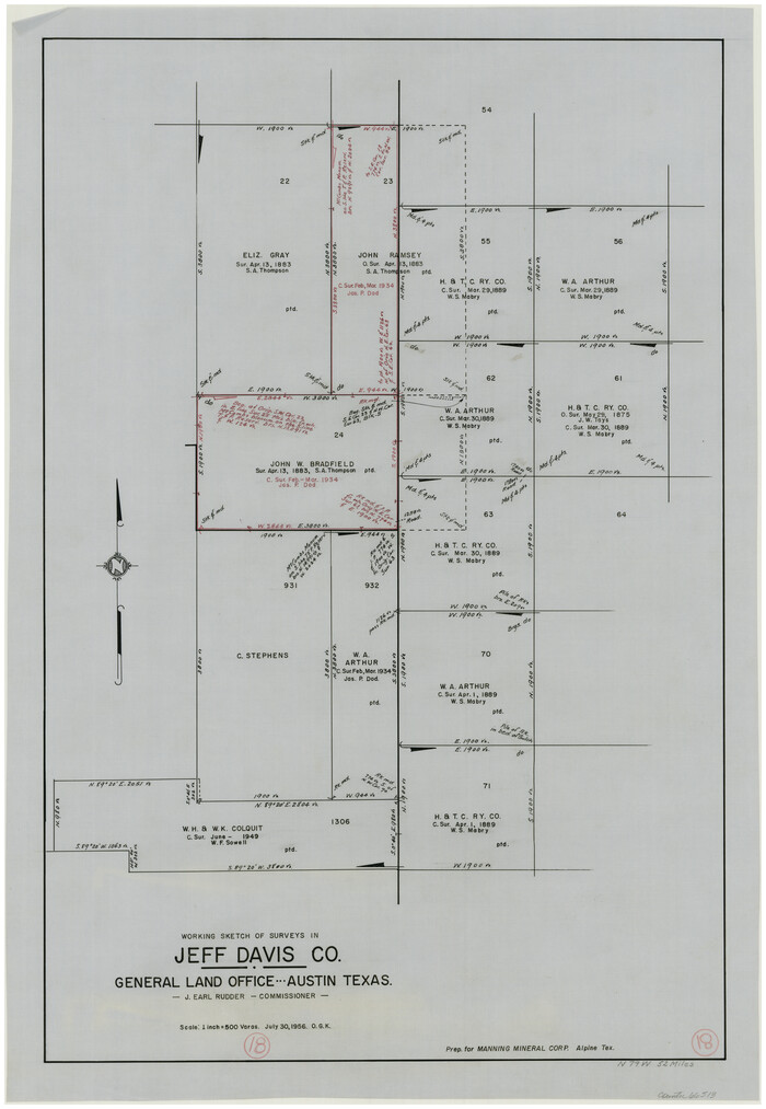 66513, Jeff Davis County Working Sketch 18, General Map Collection