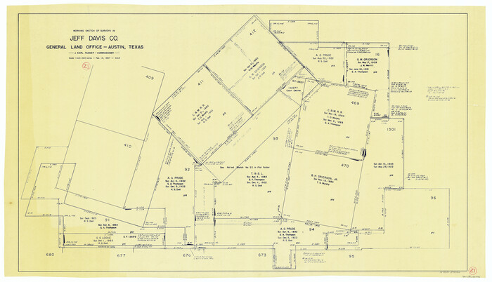 66516, Jeff Davis County Working Sketch 21, General Map Collection