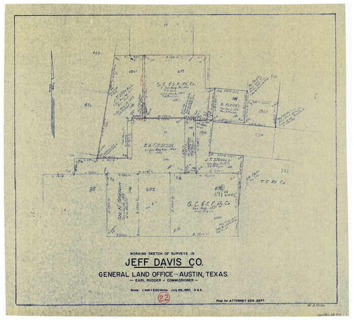 66517, Jeff Davis County Working Sketch 22, General Map Collection