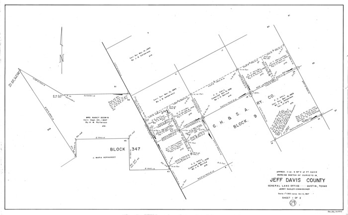 66524, Jeff Davis County Working Sketch 29, General Map Collection