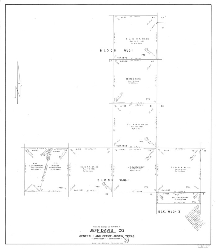 66525, Jeff Davis County Working Sketch 30, General Map Collection