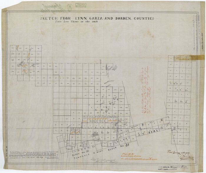 6653, Lynn County Rolled Sketch B, General Map Collection