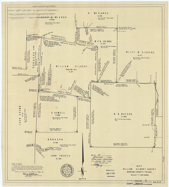 6658, Marion County Rolled Sketch 5, General Map Collection
