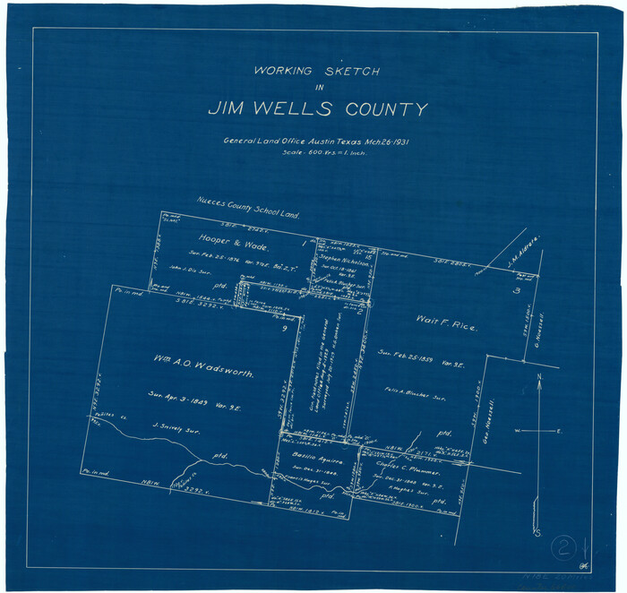 66600, Jim Wells County Working Sketch 2, General Map Collection