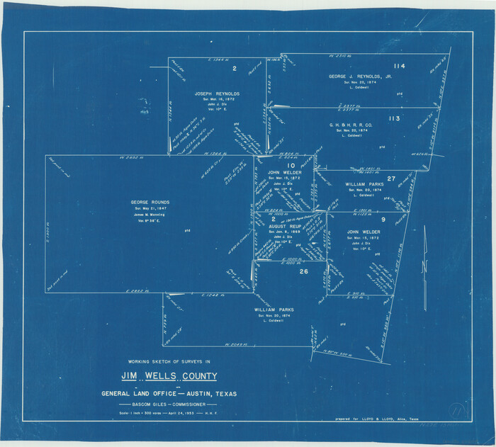 66609, Jim Wells County Working Sketch 11, General Map Collection