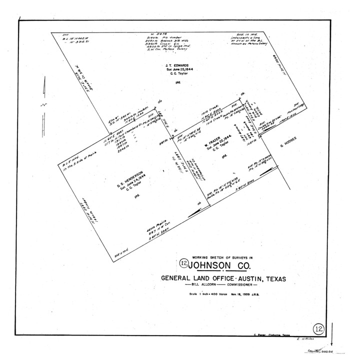 66625, Johnson County Working Sketch 12, General Map Collection