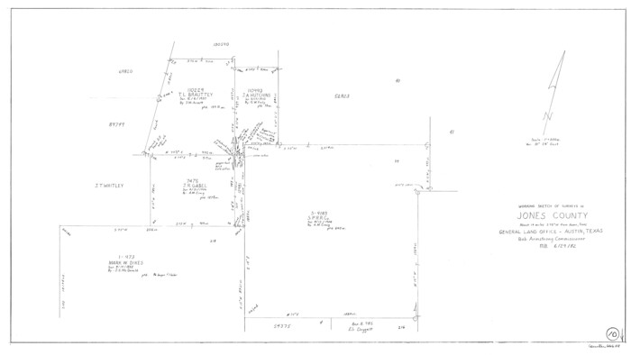 66648, Jones County Working Sketch 10, General Map Collection