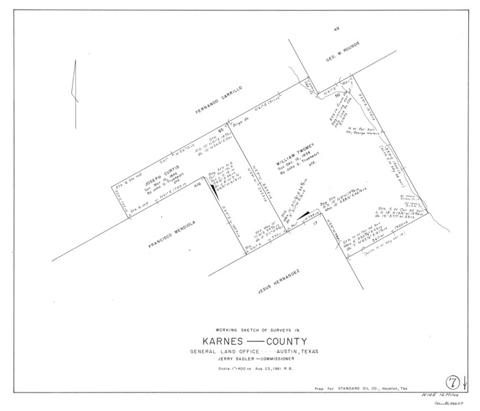 66655, Karnes County Working Sketch 7, General Map Collection