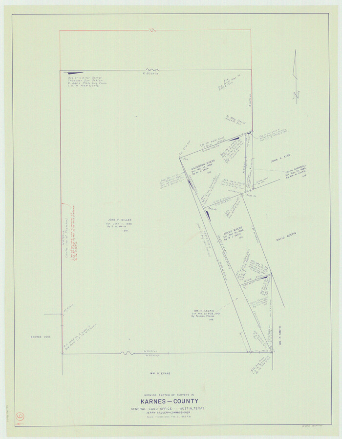 66657, Karnes County Working Sketch 9, General Map Collection