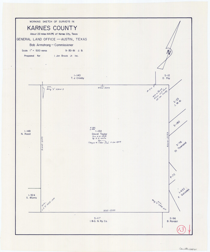 66661, Karnes County Working Sketch 13, General Map Collection