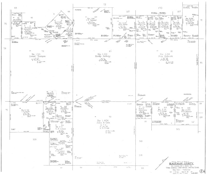 66671, Kaufman County Working Sketch 8, General Map Collection