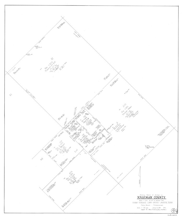 66672, Kaufman County Working Sketch 9, General Map Collection