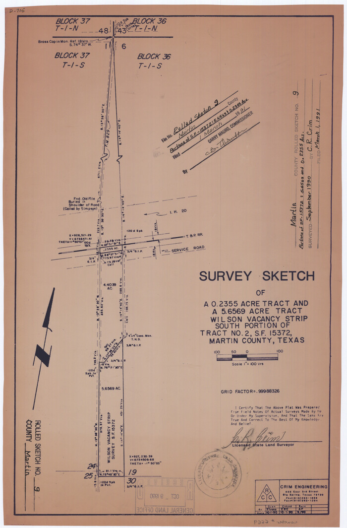 6669, Martin County Rolled Sketch 9, General Map Collection